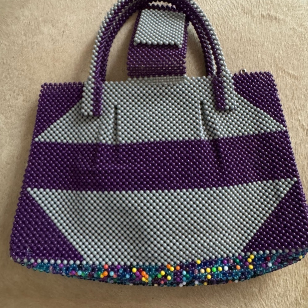 Collectible pop art purple grey bag 1960s - Picture 7 of 11